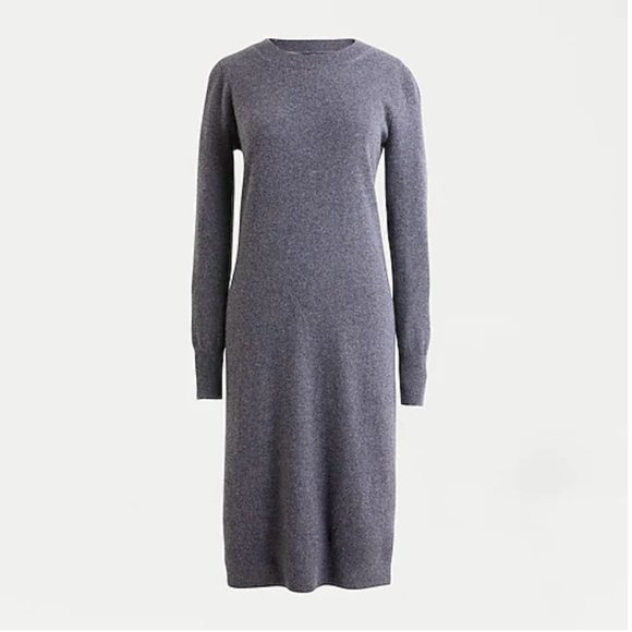 J.Crew Longsleeve everyday cashmere crewneck dress - Picture 1 of 4